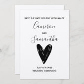 Moderne boho bruiloft bewaar de datum save the date (Voorkant / Achterkant)