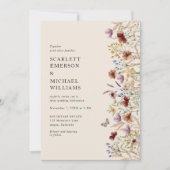 Moderne Boho Bruiloft Kaart (Voorkant)