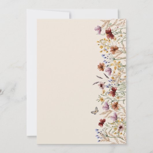 Moderne Boho Bruiloft Kaart (Achterkant)