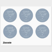 Moderne Boho Bruiloft Schattige Hart Bedankt Cadea Ronde Sticker (Vel)