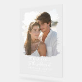 Moderne Boho bruiloft welkom foto teken Acryl Bord (Hoek)