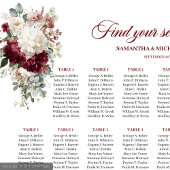 Moderne Boho Burgundy Stoel Poster voor Trouwfeest