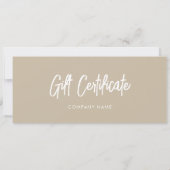 Moderne Boho Business Logo Cadeaubon (Achterkant)