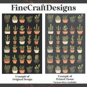 Moderne Boho Cactus Collectie C9 Decoupage Tissuepapier