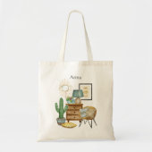 Moderne Boho Cactus Tote Bag (Voorkant)