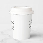 Moderne Boho Casual Script bruiloft receptie Papieren Bekers (Rechts)