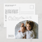 Moderne Boho Chic Arch Vakantie Kerst Kaart (Voorkant / Achterkant)