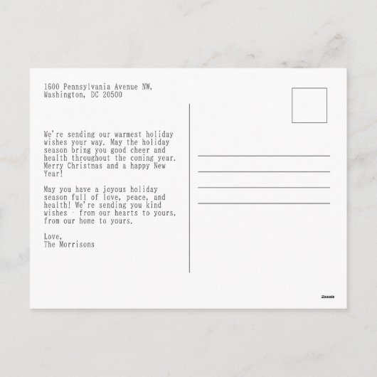 Moderne Boho Chic Arch Vakantie Kerst Kaart (Achterkant)