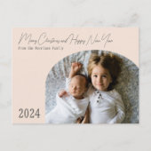 Moderne Boho Chic Arch Vakantie Kerst Kaart (Voorkant)