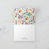 Moderne Boho Chic Bloem Dank Je Bedankkaart (Binnen)