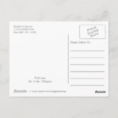 Moderne Boho Chic Bloemige Trouw Dank Je Briefkaart (Achterkant)