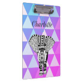 Moderne Boho Chic Geometrische Tribal Olifant Klembord (Rechts)