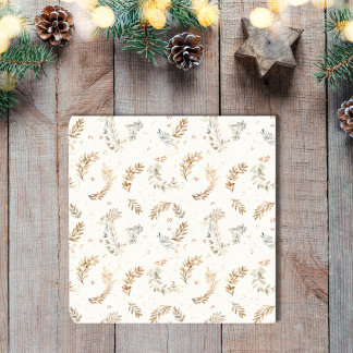 Moderne Boho Chic Neutraal Beige Boheemse Bladeren Bier Onderzetter