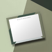 Moderne Boho Chic Sage & Pine Green Patroon Rand Notitiekaartje