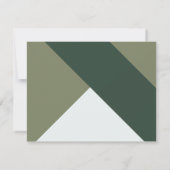 Moderne Boho Chic Sage & Pine Green Patroon Rand Notitiekaartje (Achterkant)