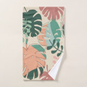 Moderne Boho Chic Tropical Monstera Badhanddoek Se Bad Handdoek (Handdoek)