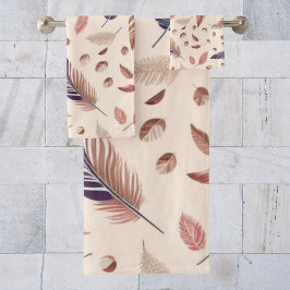 Moderne Boho Chic Veerpatroon Bad Handdoek