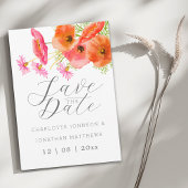 Moderne Boho Chic Waterverf Bloemige Bruiloft Save The Date