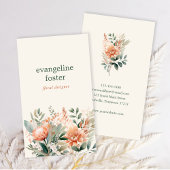 Moderne Boho Chic Waterverf Floral Visitekaartje