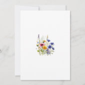 Moderne Boho Chic Wilde Bloem Proefbruiloftsdiner Kaart (Achterkant)
