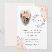 Moderne Boho chique bruiloft uitnodiging (Voorkant / Achterkant)