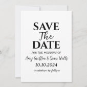 Moderne boho chique herfst Bewaar de datumkaarten Kaart (Achterkant)