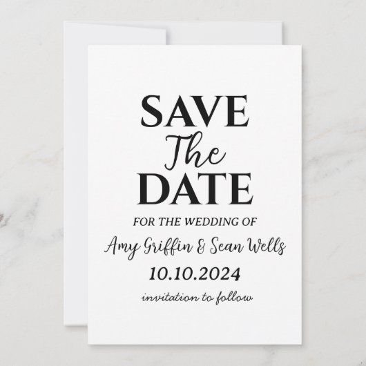 Moderne boho chique herfst Bewaar de datumkaarten Kaart (Achterkant)