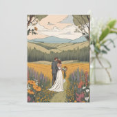 Moderne boho chique herfst Bewaar de datumkaarten Kaart (Staand voorkant)