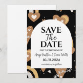 Moderne boho chique herfst Bewaar de datumkaarten Kaart (Voorkant / Achterkant)