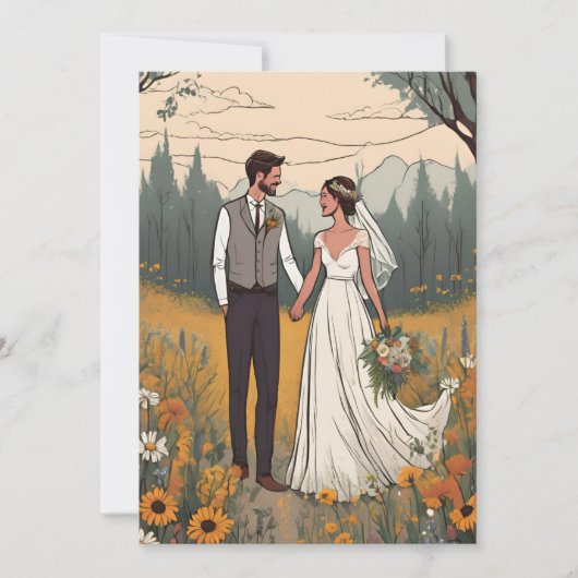 Moderne boho chique herfst Bewaar de datumkaarten Kaart (Voorkant)
