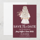 Moderne boho chique herfst Bewaar de datumkaarten Kaart (Voorkant / Achterkant)