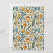 Moderne Boho chique retro kleurrijke bloemenbruilo Kaart (Achterkant)