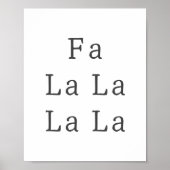 Moderne Boho Christmas Fa La Wall Art Print (Voorkant)