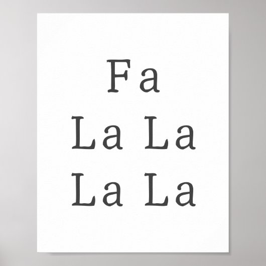 Moderne Boho Christmas Fa La Wall Art Print (Voorkant)