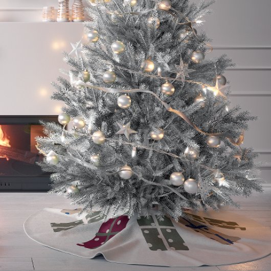 Moderne Boho Christmas Polka Dot Cadeau Boomrok Kerstboom Rok