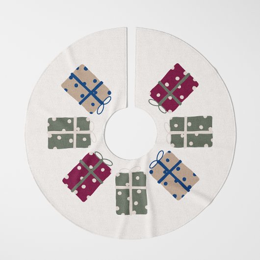 Moderne Boho Christmas Polka Dot Cadeau Boomrok Kerstboom Rok