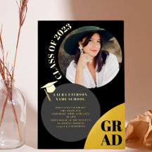 Moderne boho cirkel zwarte foto's 5 afstuderen