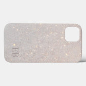 Moderne Boho Crème Glitters Discrete Beginletters Case-Mate iPhone Case (Achterkant (horizontaal))