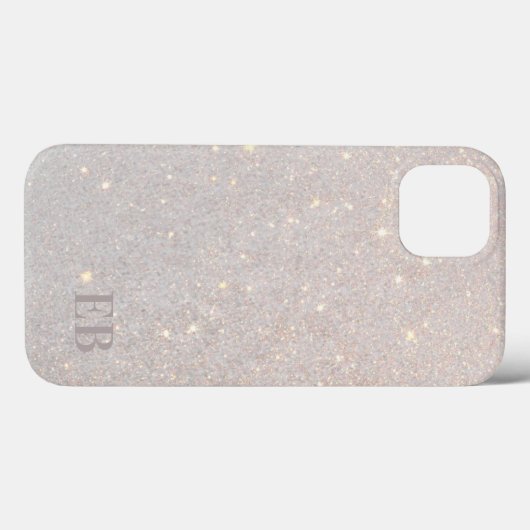 Moderne Boho Crème Glitters Discrete Beginletters  Case-Mate iPhone Case (Achterkant (horizontaal))