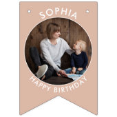 Moderne Boho Custom verjaardag bunting met foto's Vlaggetjes (Tweede vlag)