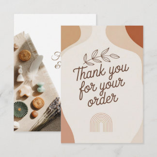 Moderne Boho Dankkaart voor Kleine Zakelijke Verpa Bedankkaart