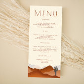 Moderne Boho Desert Cactus Bruiloft Menu