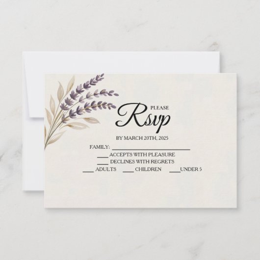 Moderne Boho Designer RSVP-kaarten RSVP Kaartje (Voorkant)