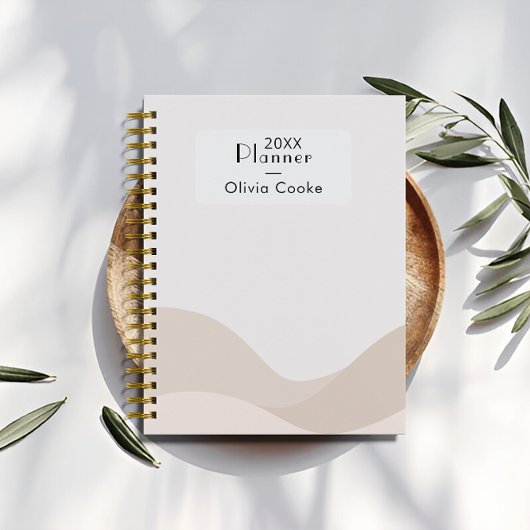 Moderne Boho digitale planner met aangepaste naam