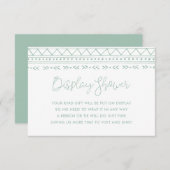 Moderne Boho Display Douche Geen Cadeauverpakking  Informatiekaartje (Voorkant / Achterkant)