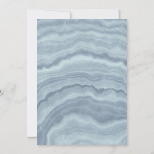 Moderne Boho Dusty Blue bruiloft uitnodiging (Achterkant)