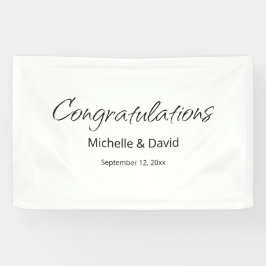 Moderne Boho Eenvoudig Script Huwelijksreceptie Spandoek