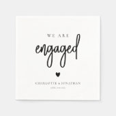 Moderne Boho Engagement Party Servet (Voorkant)