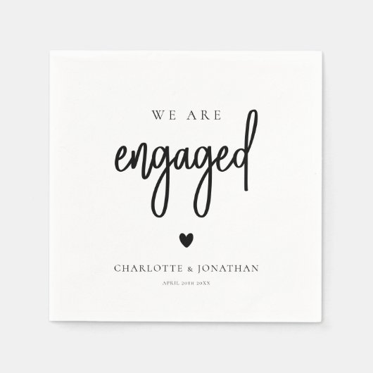 Moderne Boho Engagement Party Servet (Voorkant)