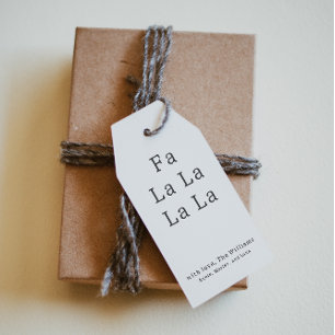 Moderne Boho Fa La La La Familie Cadeau Labels Cadeaulabel
